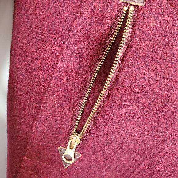 J. Crew Chateau Parka in Italian Stadium Cloth Wool Burgundy Red G9093 Size 4 - Picture 7 of 9